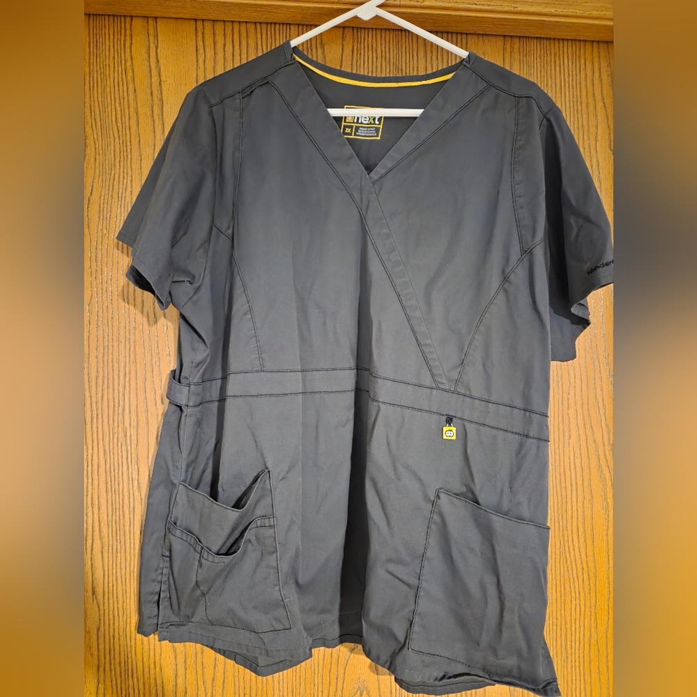 Dark Grey Scrub Top